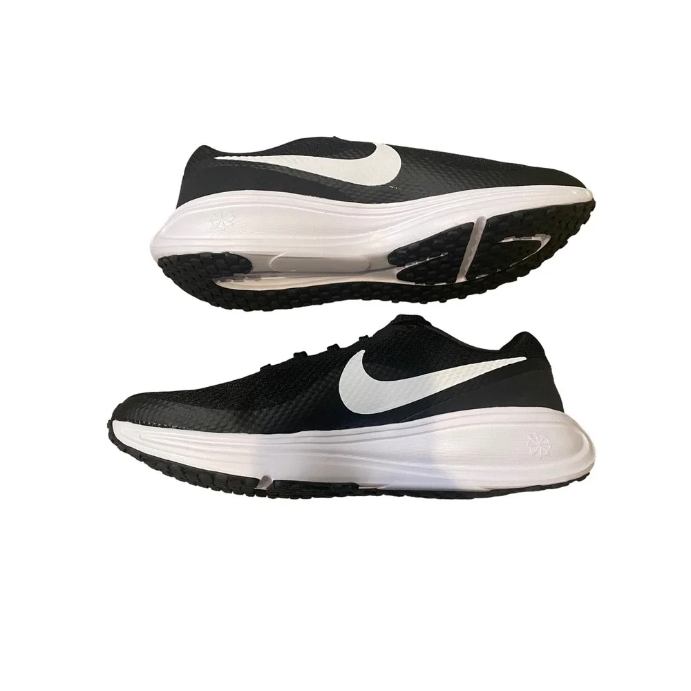 Nike Revolution‎ Black White Running Shoes HQ1995-002 Womens 8.5 Mens 7 WIDE